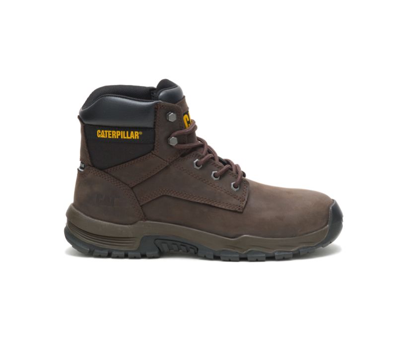 Panske Pracovne Topanky Caterpillar - Upholder Waterproof Steel Toe - Tmavo Hnede ( 2367-CSBJV )